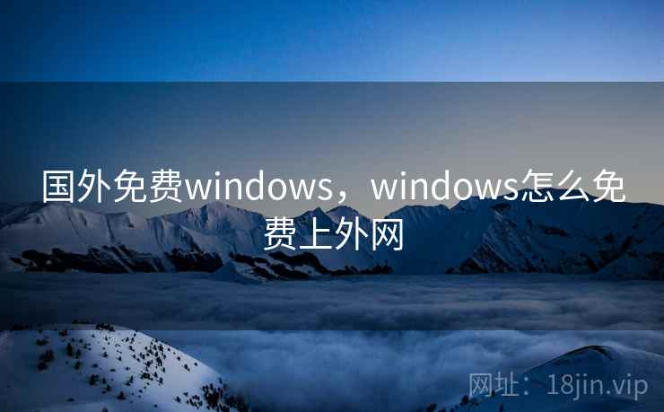 国外免费windows，windows怎么免费上外网