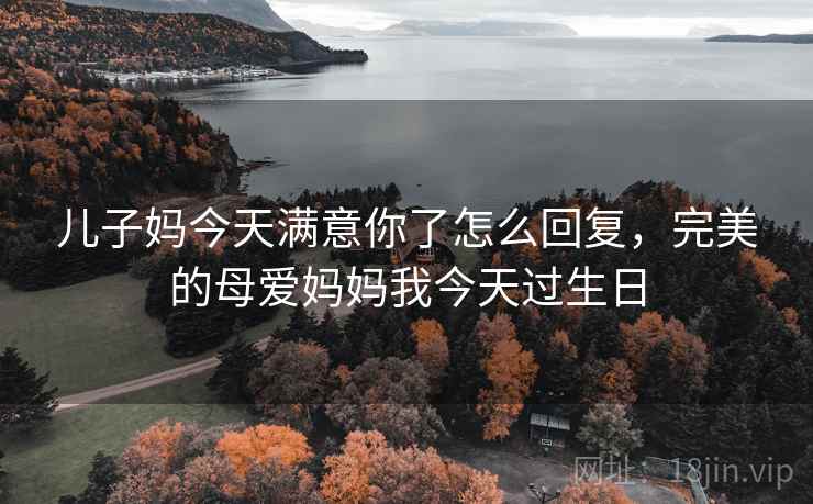 儿子妈今天满意你了怎么回复，完美的母爱妈妈我今天过生日